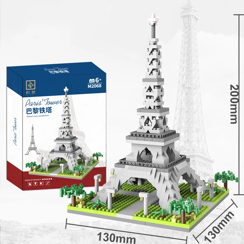 Eiffel Parijs Toren Bouwsteen Serie Jongens En Meisjes Kinderen Micro Deeltje Bouwsteen Assemblage Puzzel Speelgoed