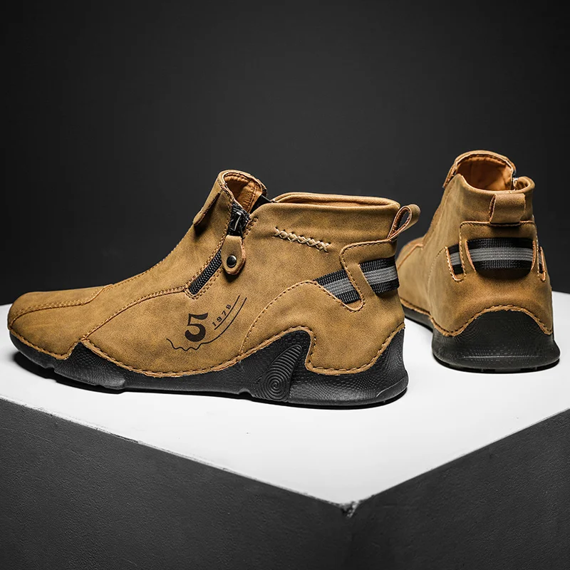 

Sneakers Men Casual Shoes Outdoor Anti Slip Man Ankle Boots High Quality Sneakers Man Flat Bottomed Short Boots Shoes for Men