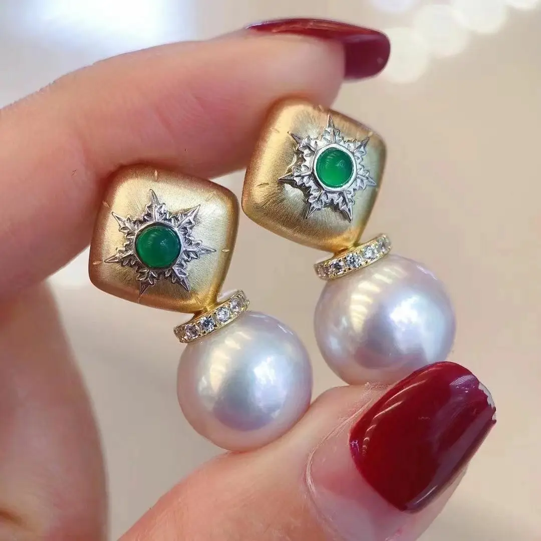 Gorgeous 11-2mm 10-11mm 9-10mm South Sea White Pearl 925s