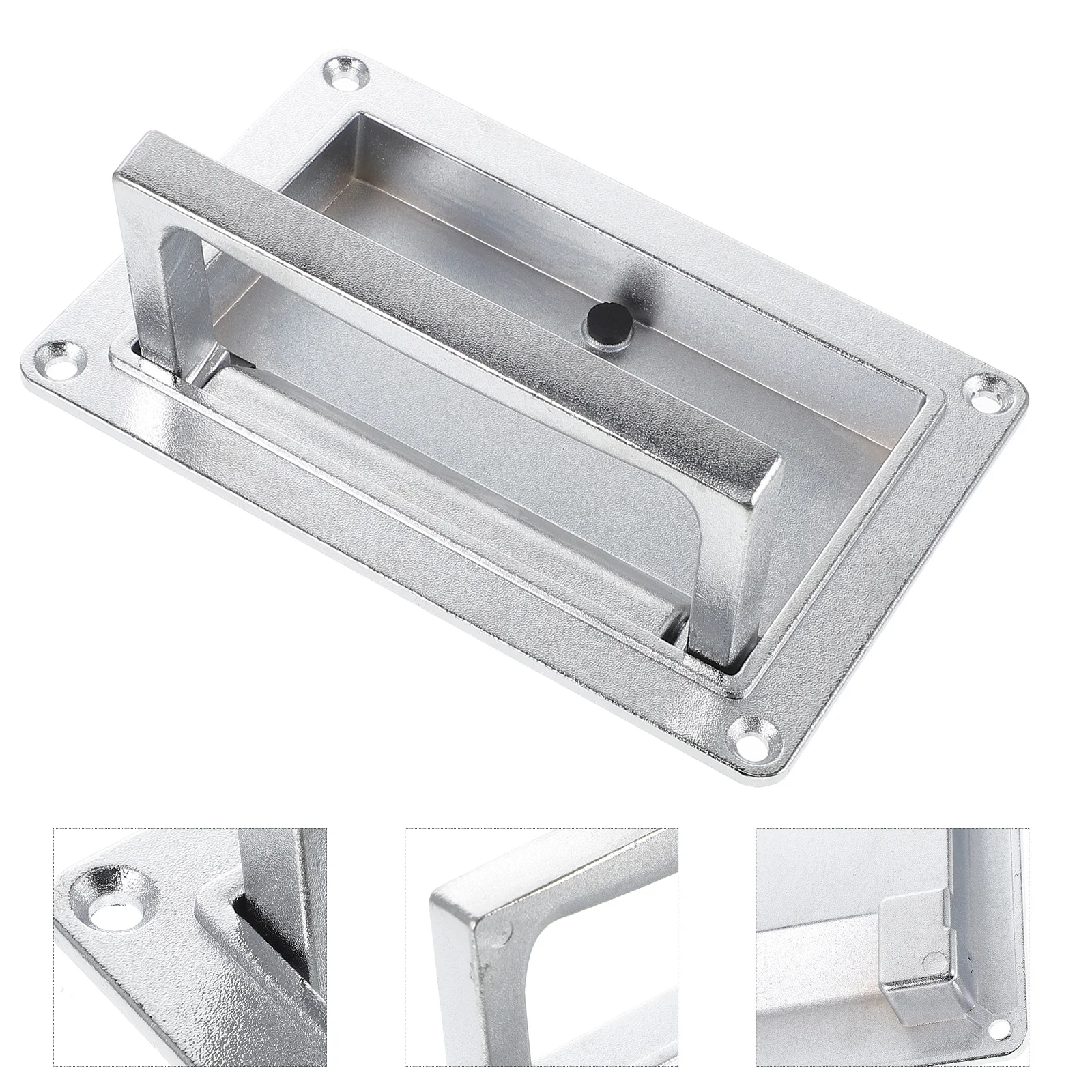 

1 Piece Flush Mount Door Handle Zinc Alloy Low Profile Pull for Cabinet Drawers Control Equipment Trap Door Attic Container