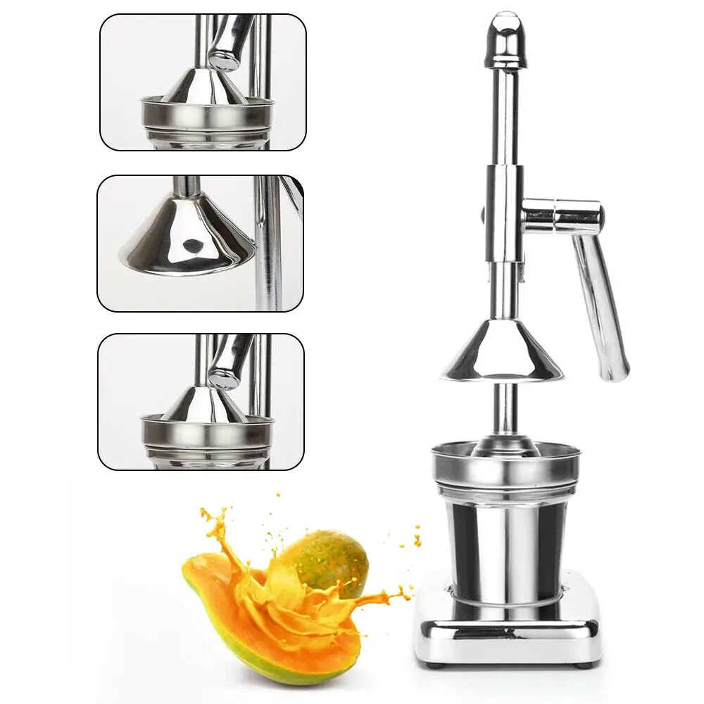 Manual Juicer Stainless Steel Juicer Household/Commercial Manual Juicer Fruit Squeezer Press Machine Juicer Press Hand Extractor