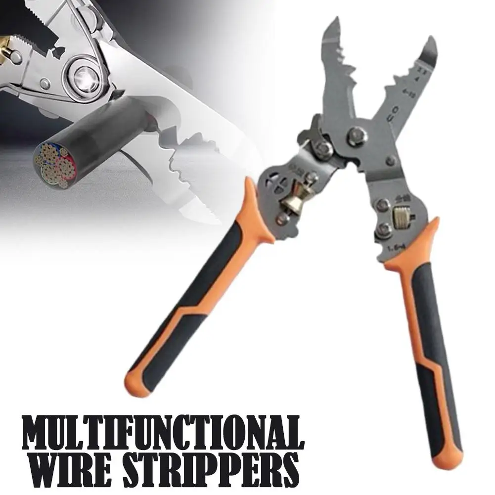 10 In 1 Multi-functional Wire Stripper Heavy-duty Hand Pliers Wire Universal Tool Cutter Stripper Terminal Cable Crimper X2F4