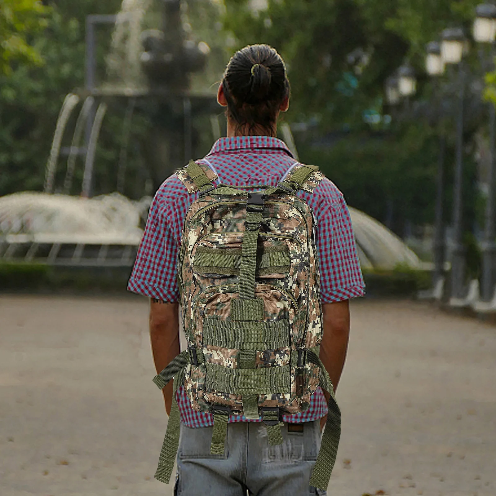 

Wild Backpack Shoulder Bag for Hiking Storage Cycling Camping Outdoor Oxford Practical Shoulders Travel Bags