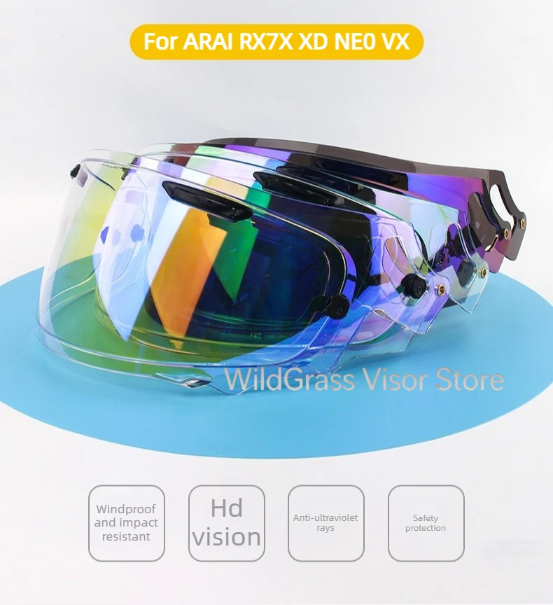 Visera para ARAI RX-7X CORSAIR-X RX-7V RAPIDE-NEO XD VAS-V ASTRO-GX QUANTUM-X SIGNET-X CHASER-X QUANTIC REGENT-X VECTOR-X DEFIANT