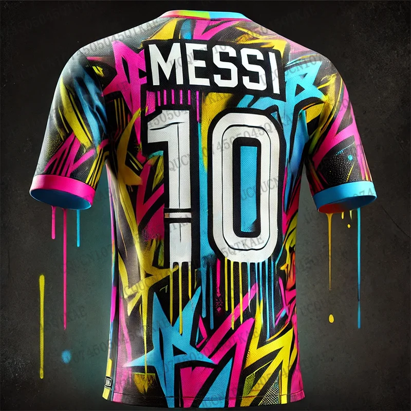 Camiseta de entrenamiento de fútbol de verano Top Messi 10, camiseta de fútbol de competición de edición especial, camisetas de secado rápido para exteriores para niños y adultos