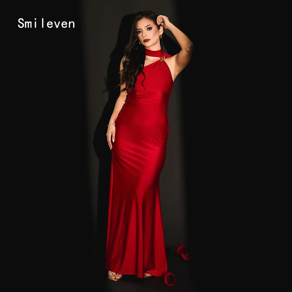 

Smileven Luxury Mermaid Prom Dress Noval Halter Party Gowns Sleeveless Waist Cinching Formal Occassion Dress Customized 2026