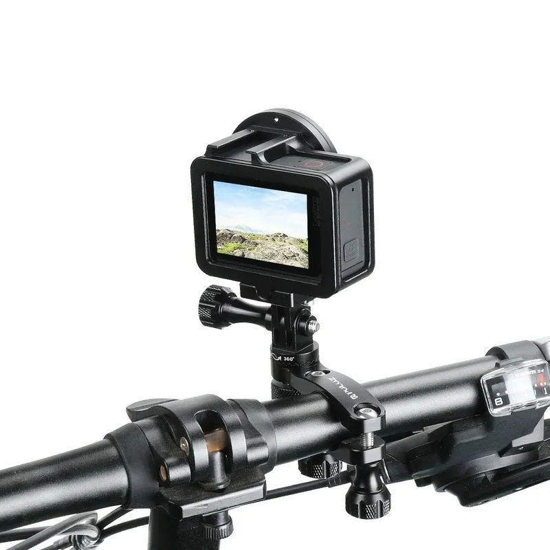 

Алюминиевая фотовспышка для GoPro 8 /7 /6/адаптер для руля/DJI OSMO с поворотом на 360 градусов