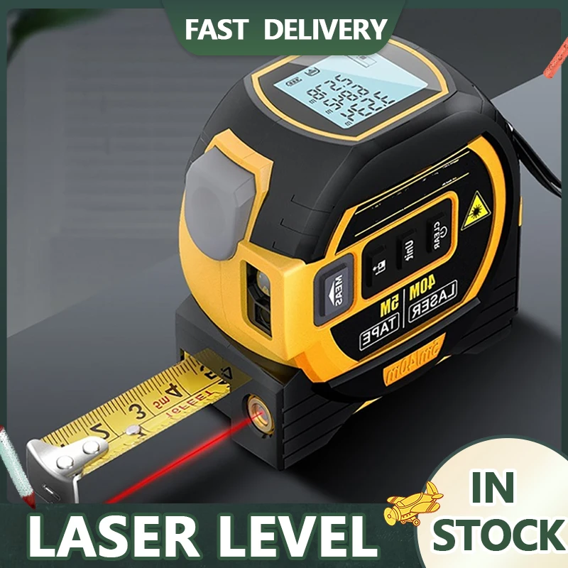 High-precision Intelligent 3In1 Laser Tape Measure Laser Rangefinder Digital Laser Tape Range Finder Measuring Instrument Level