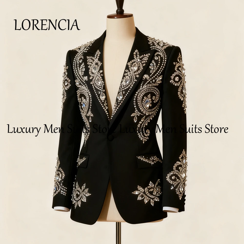 Simple Diamond Male Suits 2 Pieces Single Breasted Tuxedos Wedding Party Outfit 2025 Customized Blazer Pants roupas masculinas