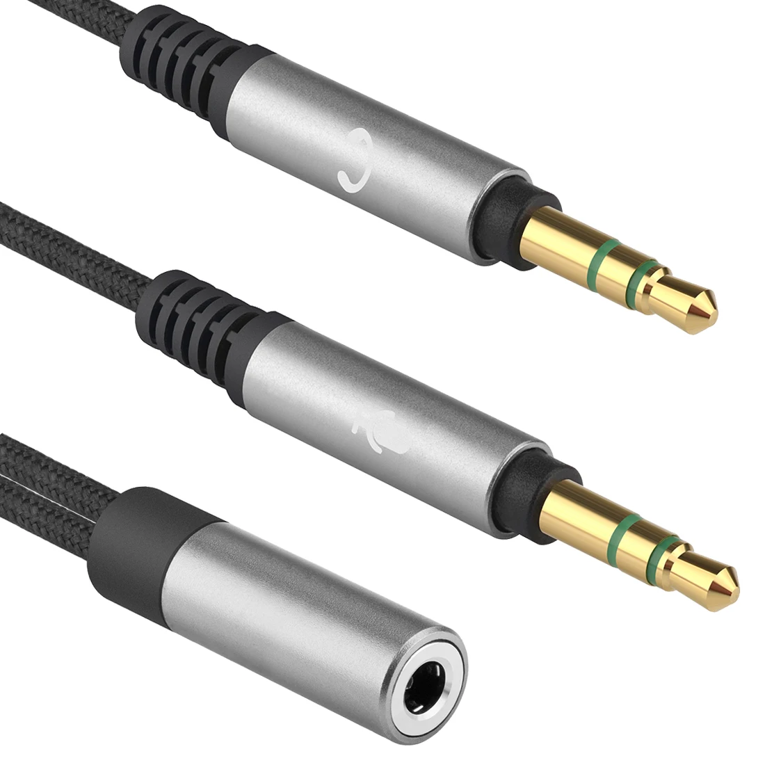 Geekria adaptador Y divisor de auriculares trenzados de nailon, Cable divisor de auriculares para PC, ordenador portátil Y portátil, versión antigua