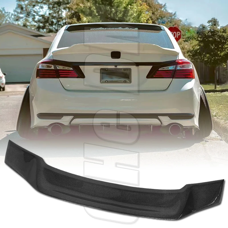 

For Honda 9th Generation Accord Retrofit True Carbon Fiber Rear Spoiler True Carbon Fiber Rear Wing Retrofit Trim 2013-2017