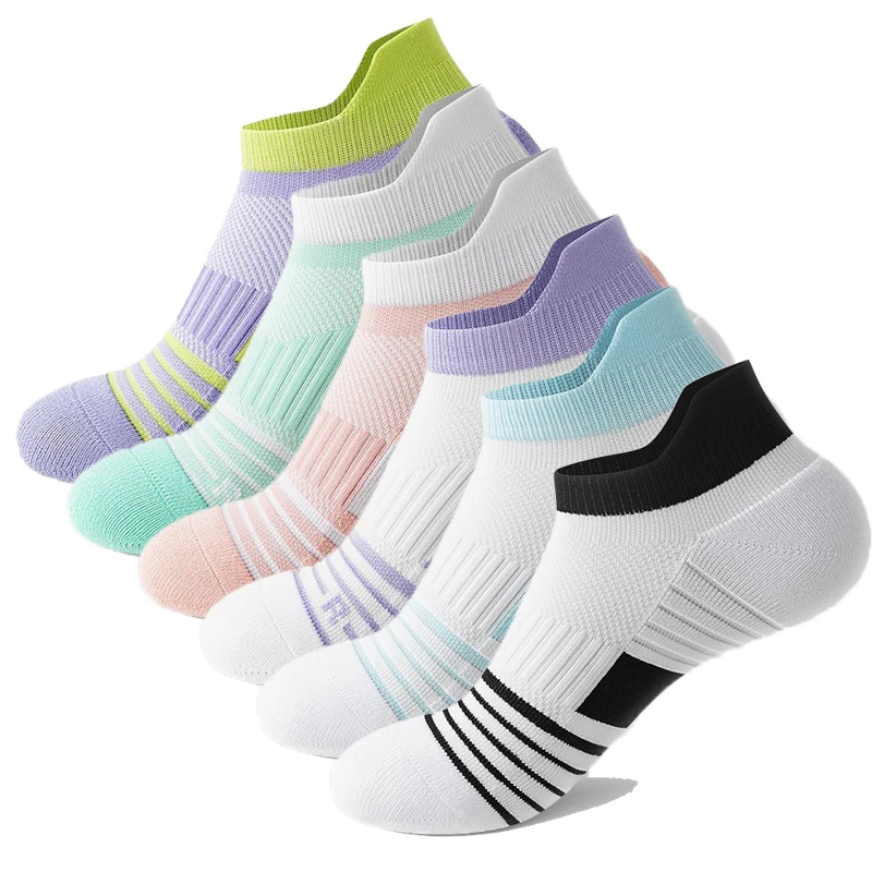 

5 Pairs Sport Ankle Compression Socks for Women Running Athletic Socks Low Cut with Arch Support