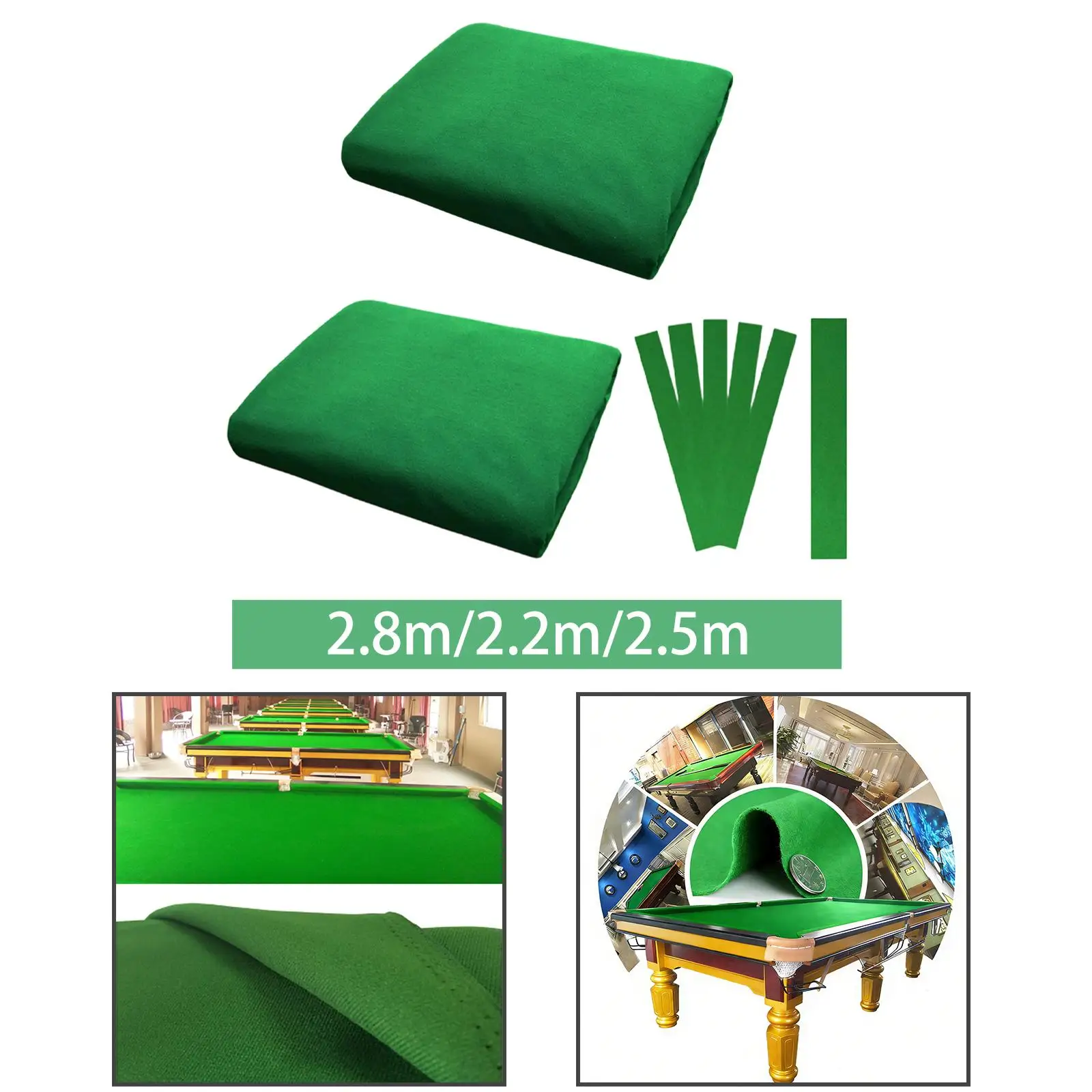 

Billiard Felt Cloth Thickened Polyester Mat Sports Accessory for Pool Table Upgrade in Clubs and Bars
