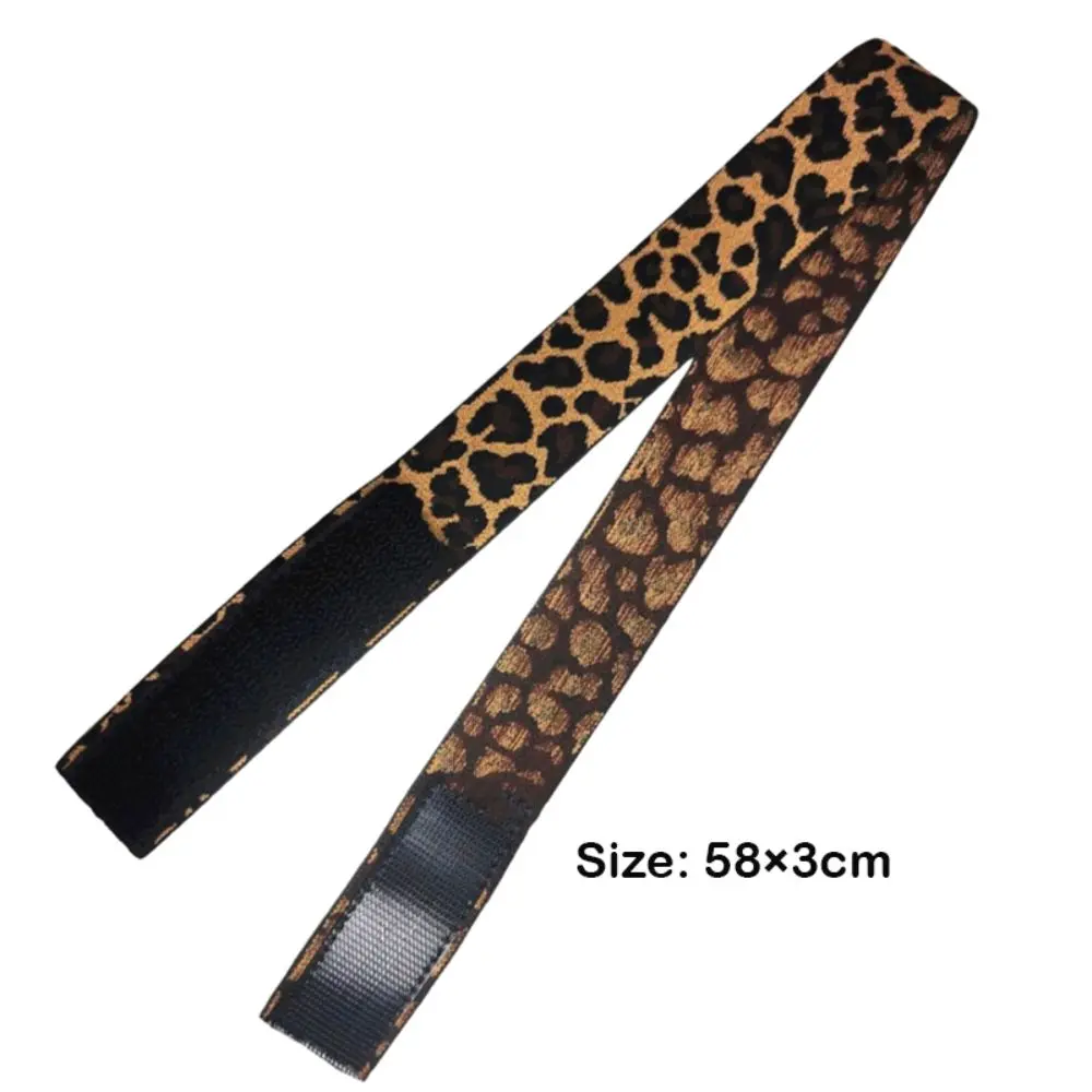 3 uds peluca ajustable banda elástica antideslizante leopardo plateado peluca de encaje negro banda reutilizable portátil banda de fusión de encaje