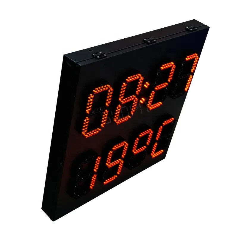 GPS Digital LED Clock Display Outdoor LED Clock Time Date Temperature Sign