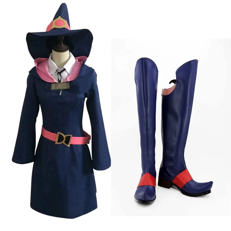 Little Witch Anime Shoes Academia Atsuko Kagari Akko Cosplay Costume scarpa stivali da festa su misura