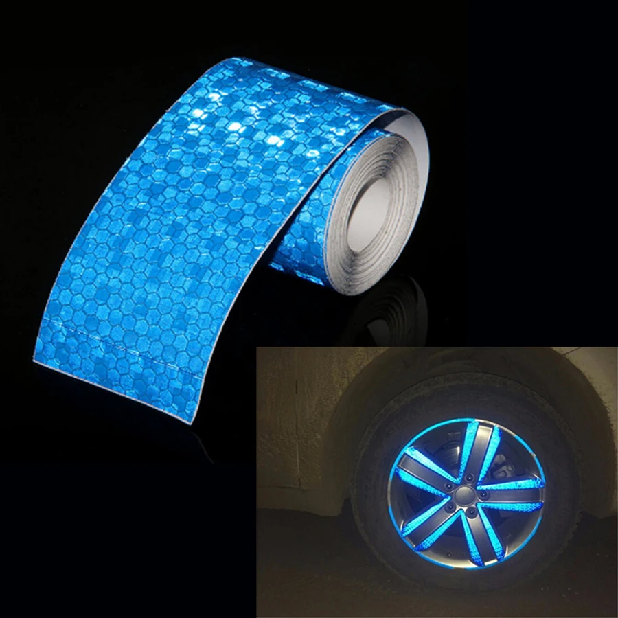 1Pc 3Meter Car Reflective Tape Auto Safety Warning Sticker Reflector Protective Tape Strip Film for Trucks Auto Motorcycle