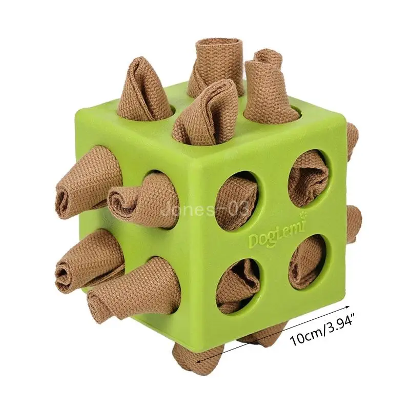 

Q6PE Interactive Dog Sniffing Cube Encourage Foraging Skills Chewable Pet Sniff Cube