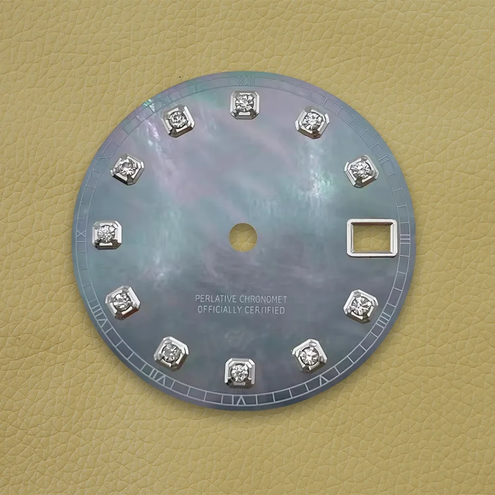 24.5mm S Logo Diamond Shell Dial Fit NH05 Japan Movement High Quality Watch Modification Accessories