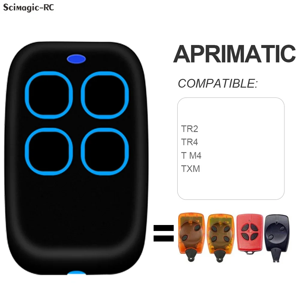 

APRIMATIC TR4 TM4 TXM Remote Control Clone Multi-Frequency 280-868MHz Key Fob Fixed Rolling Code Duplicator for Garage Gate