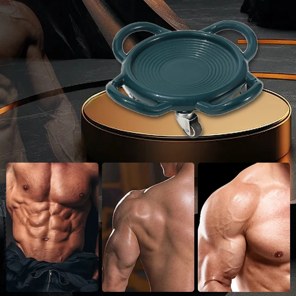 Máquina de entrenamiento Abdominal con disco deslizante, tabla deslizante Abdominal de 4 ruedas, rotación de 360 grados, multifunción para ejercicio