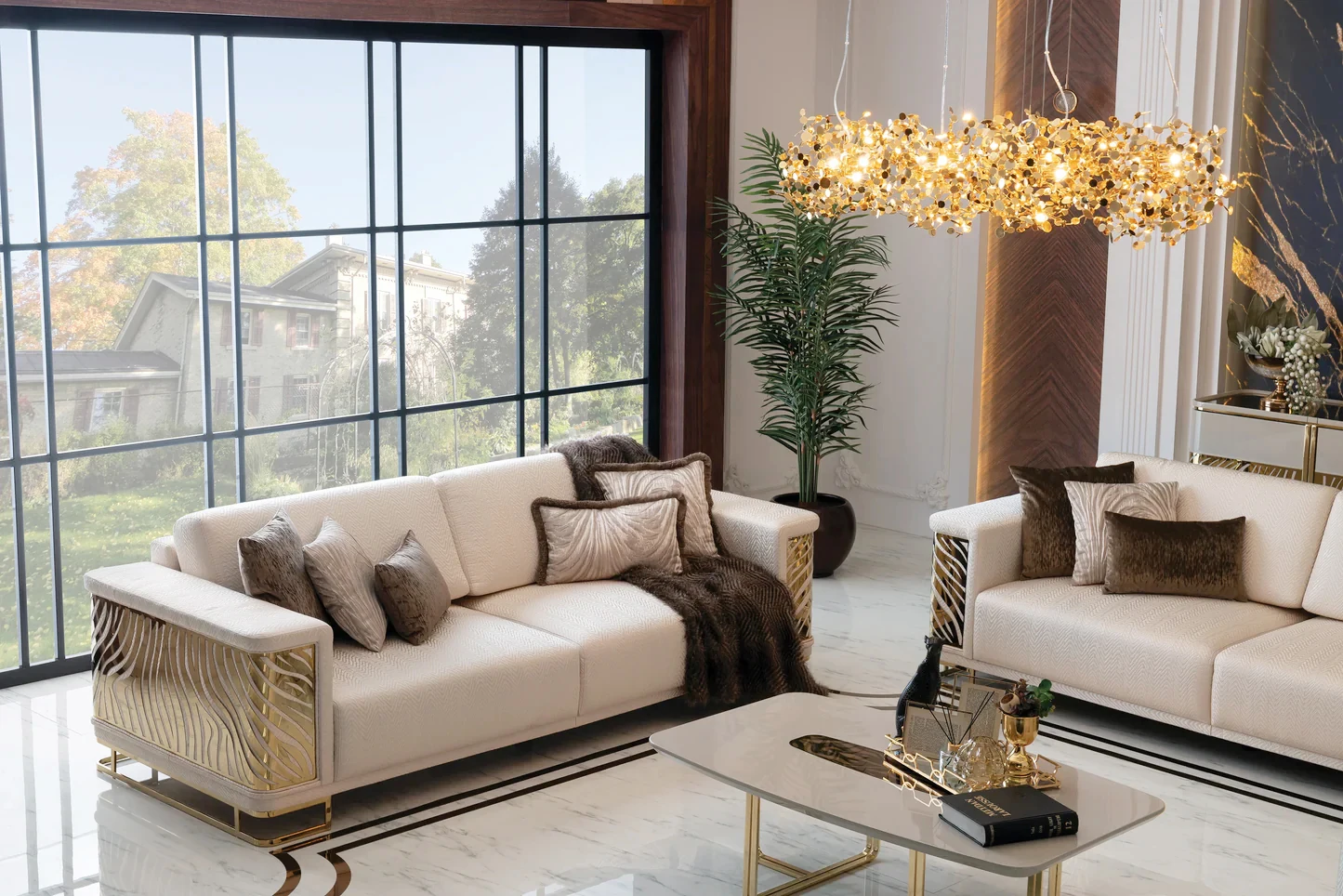 Modern Luxury Frame Sofa Set Best Home Furnishings Living room Sofas Villa Office Hotel Living Room Furniture