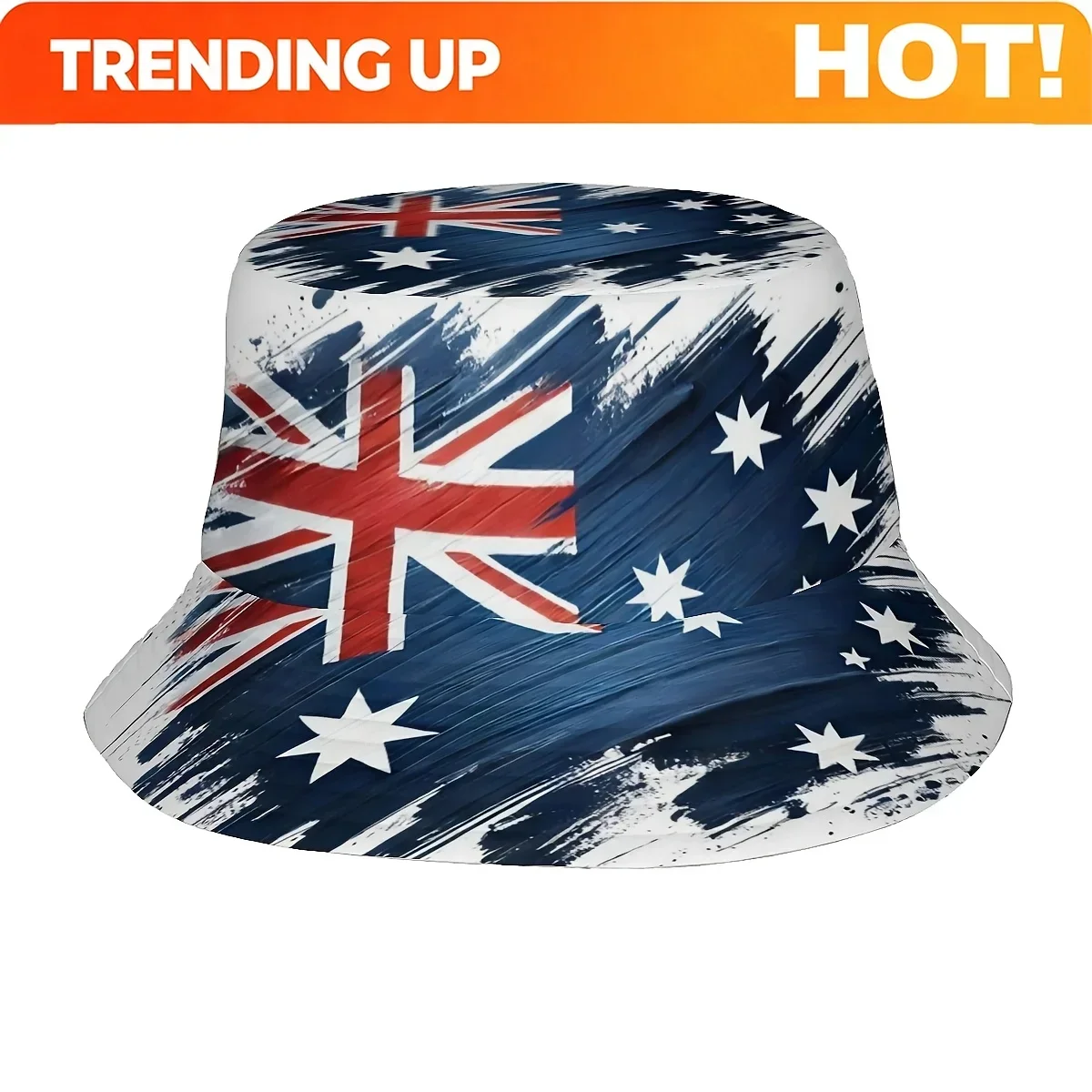 Customization Unisex Bucket Hat - Australian Flag Design With Union Jack, Wide Brim Sun Protection, Breathable For Beach, Outdoo