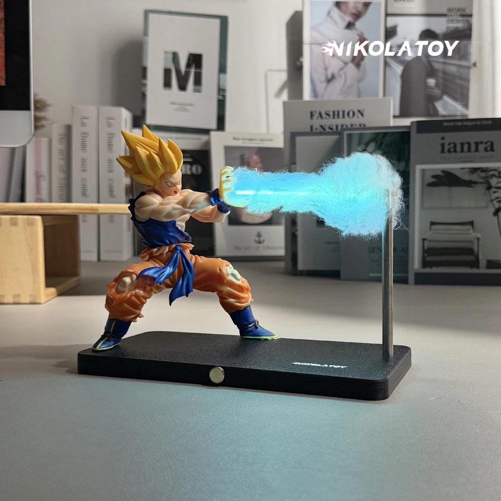 

In Stock NIKOLATOY Dragon Ball Goku Kakarotto Kamehameha Anime Night Lights Special Effects Ornaments Figure Anime Model Toys