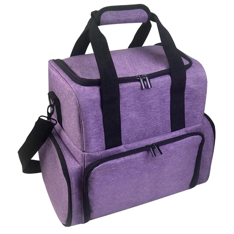 Borsa portaoggetti portatile per smalto per unghie con tracolla borsa da viaggio Multi borsa da viaggio con divisorio rimovibile