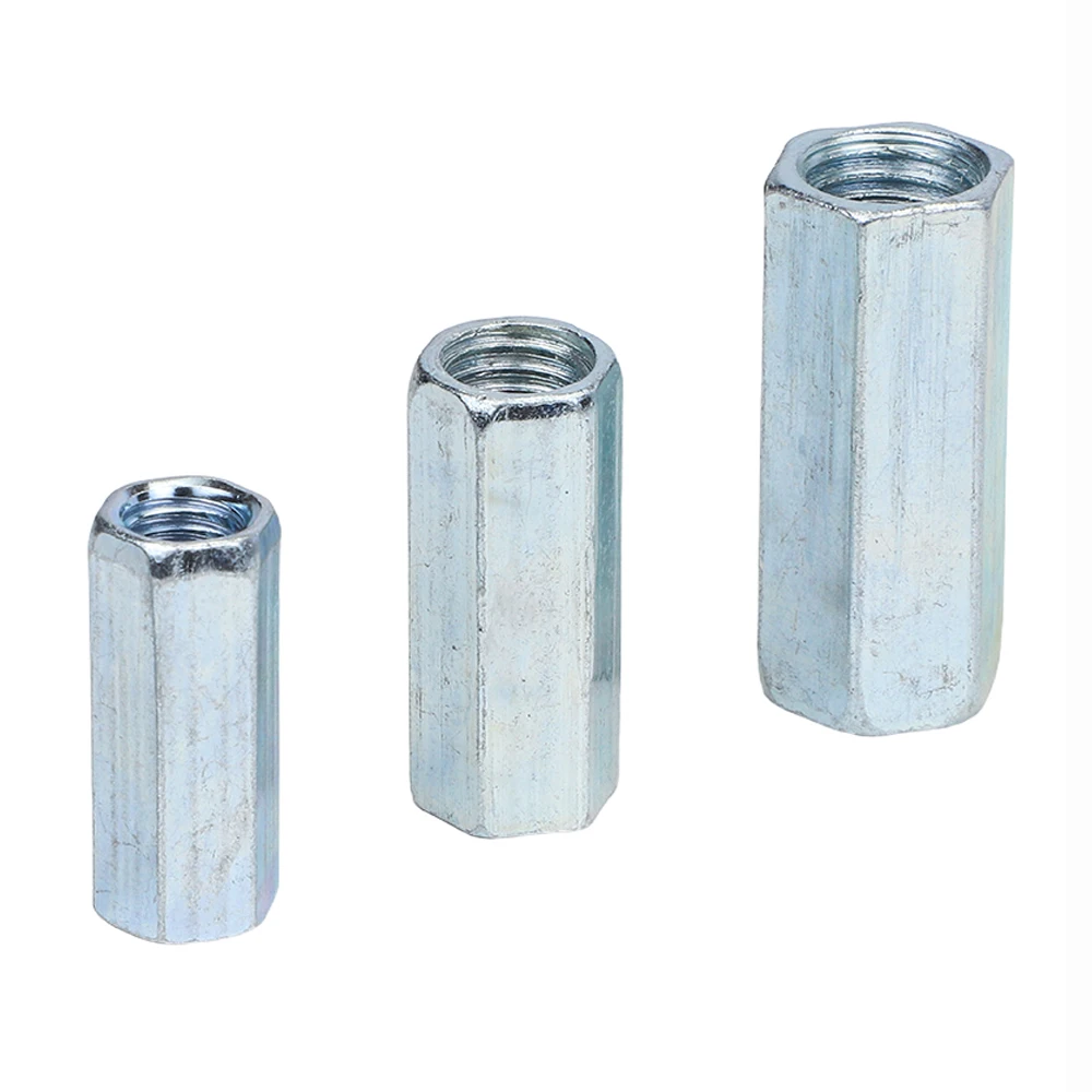 Double-pass Hexagon Standoff Spacer Blue White Zinc Plated M3 M4 M5 M6 M8 Galvanized Hexagonal Double Thread Extension Nut Joint