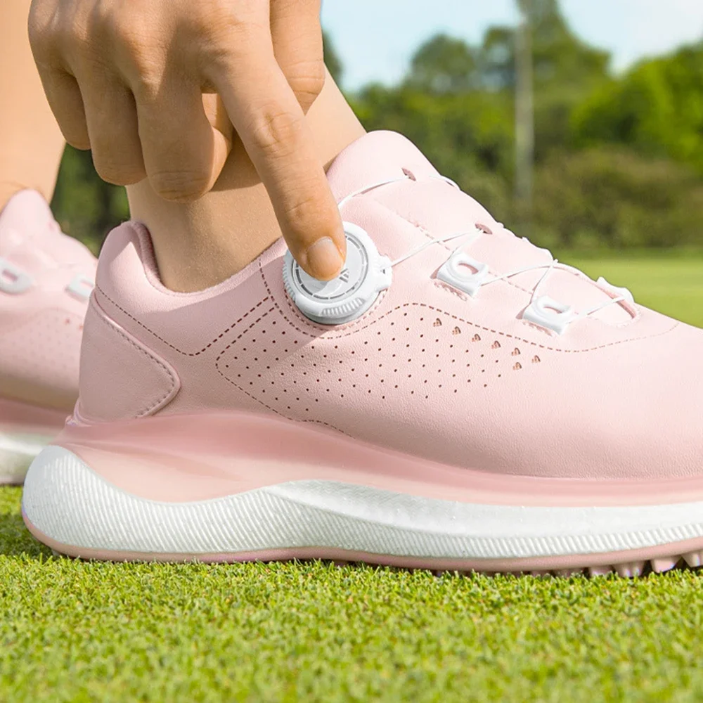 PGM XZ444 Damen Komfortable Weichsohlen-Golfschuhe mit Rutschfester Sohle, Wasserdichte Golf-Schuhe mit Knopfschnürung für Frauen – Detail 9