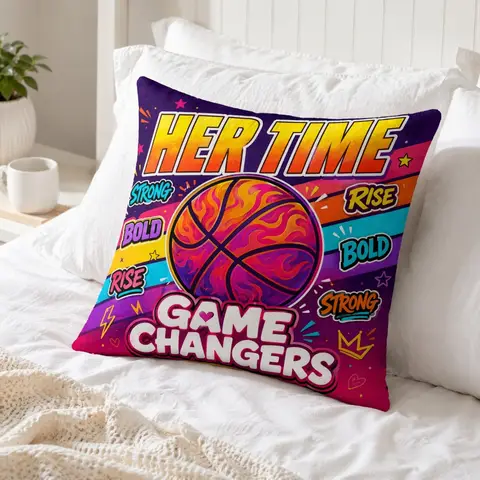 Gradient Rainbow Stripe Print Square Full Throw Pillow Soft Sofa Bedroom Sports Style Decorative Cushion