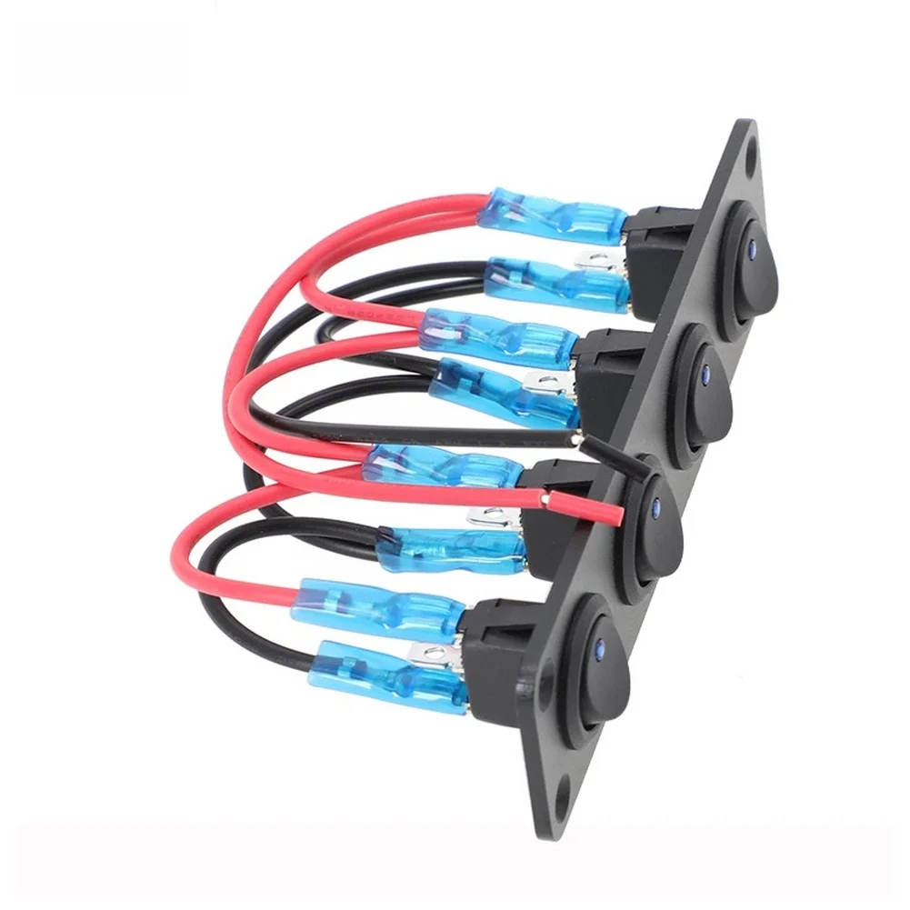 4 Position Cat Eye Switch Panel Power Button for Automotive RV Truck Use Featuring Robust Construction and Low Profile Design