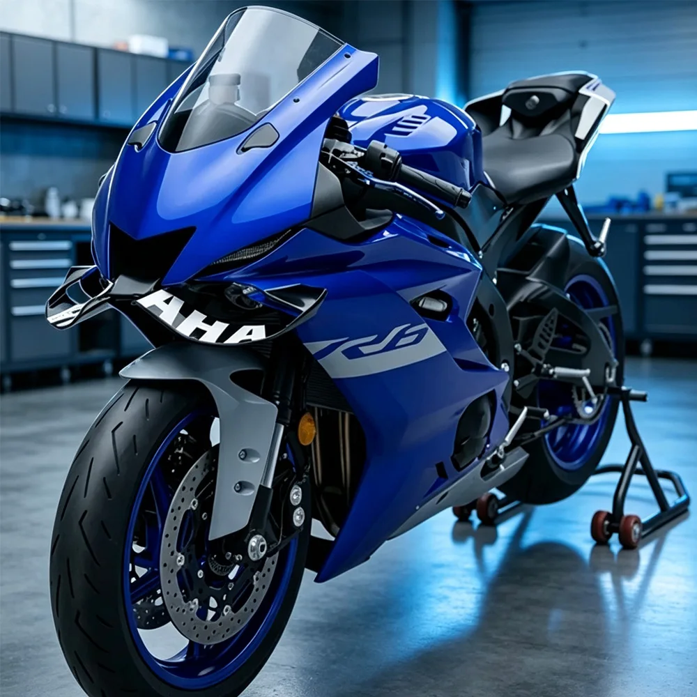 R6 Front Spoiler For YAMAHA YZF-R6 2017-2025 2026 Front Lower Lip Wind Wing Aerodynamics Fairing Winglets Motorcycle Accessories