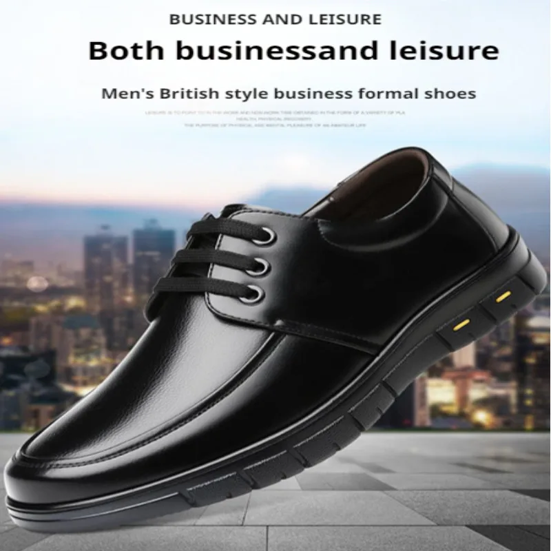 

Деловая мужская кожаная обувь, удобные и дышащие мокасины, резиновая подошва, деловая кожаная обувь, безопасная и нескользящая деловая обувь