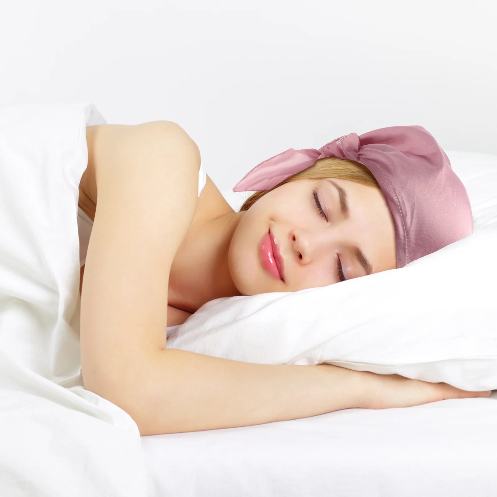 

1Pcs Soft Simulation Silk Sleeping Hat for Adult Hair Fashion Confinement Wear for Pregnant Women Home