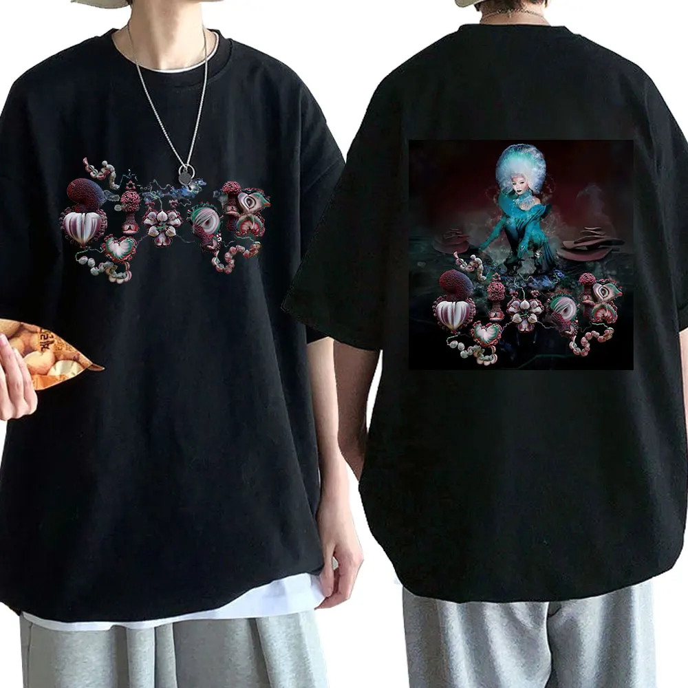 90s Bjork Fossora New Music Album Print T Shirt Summer Fashion Casual Short Sleeve T Shirts Men Women Vintage Oversized T-shirt