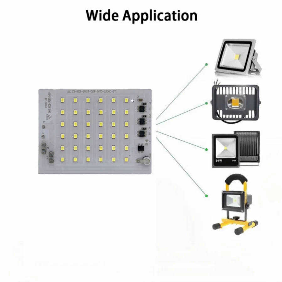 LED電球用の高輝度ライト,COb 10W 20W 30W 50W,照明アクセサリー,投光照明,ムード照明,smd2835 220v