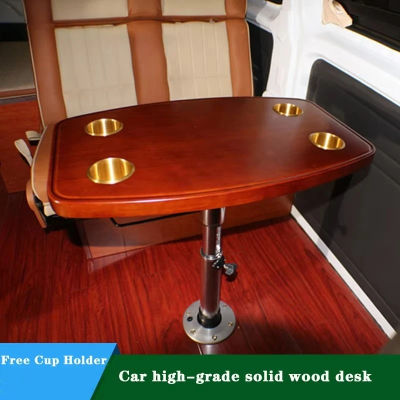 High Quality Wholesale Oak Lifting Dining Table for Motorhome Adjustable RV Interior Trailer & Caravan Accessories Solutions