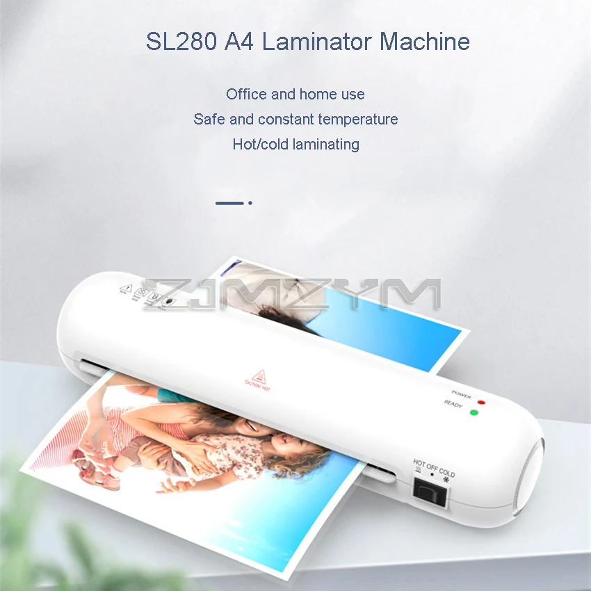 SL280 A4 230mm Desktop Laminator Set Hot and Cold Lamination 2 Roller System 220V/110V Overmolding machine