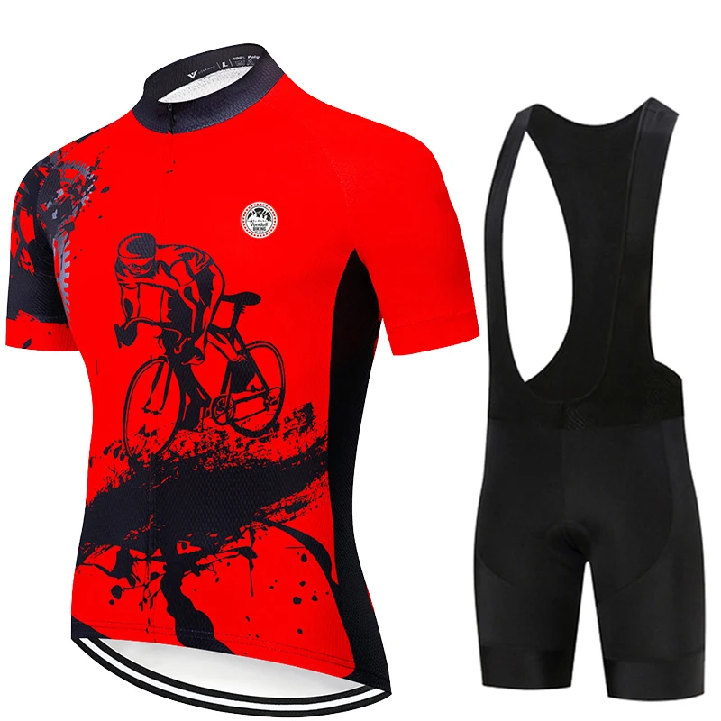 Cycling Jersey Suit 2024 New Men Summer Short Sleeve Set Breathable Racing Sport MTB Bicycle Clothes Outdoor Bike Uniform