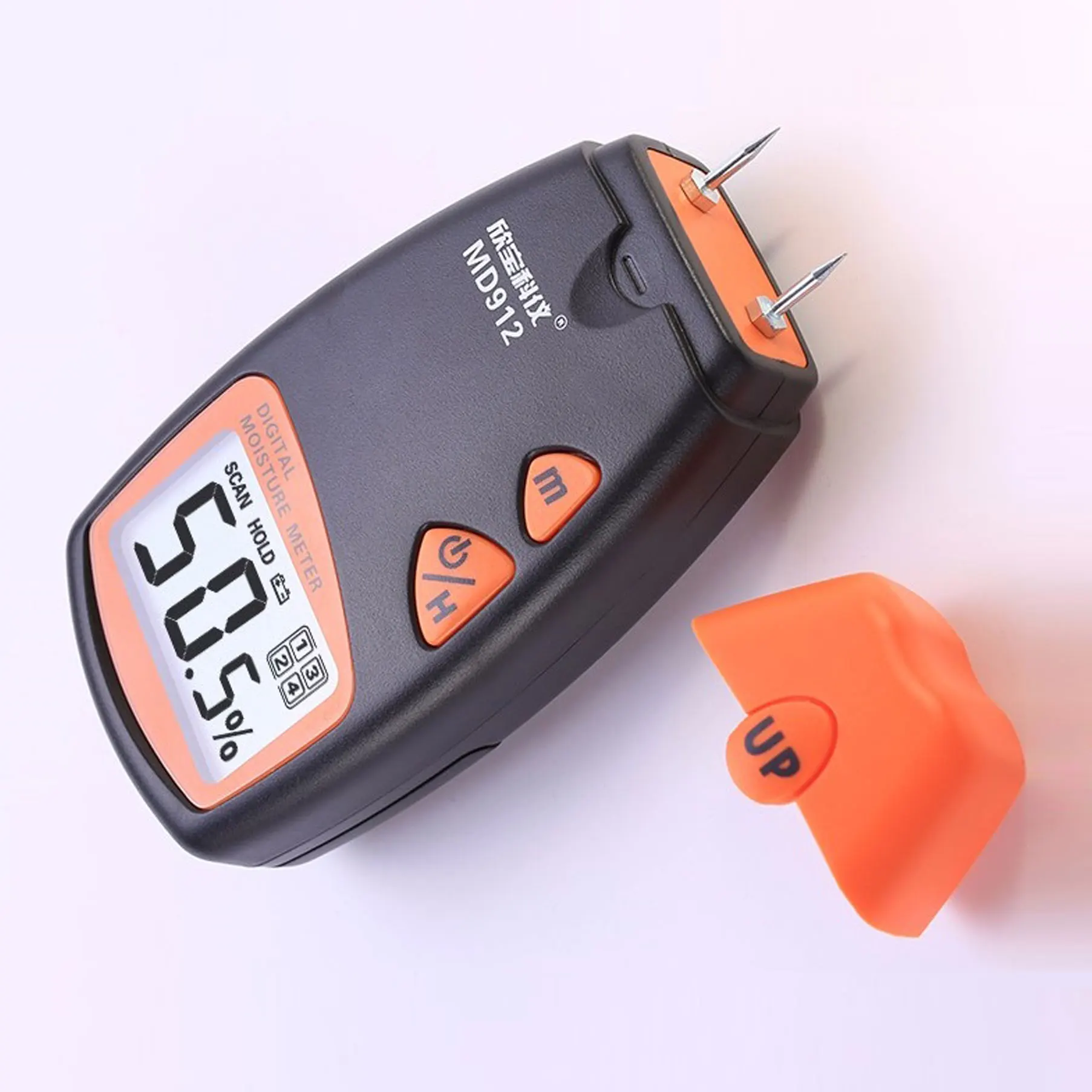 Medidor Digital de humedad de madera, Monitor LCD MD912, probador de humedad 2% ~ 60%, higrómetro detector