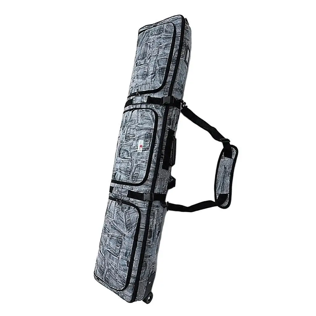 

Snowboard Bag with Wheels Adjustable Shoulder Strap with Handle Ski Storage Bag for Skiing Boards Trip Gloves Men Women Winter