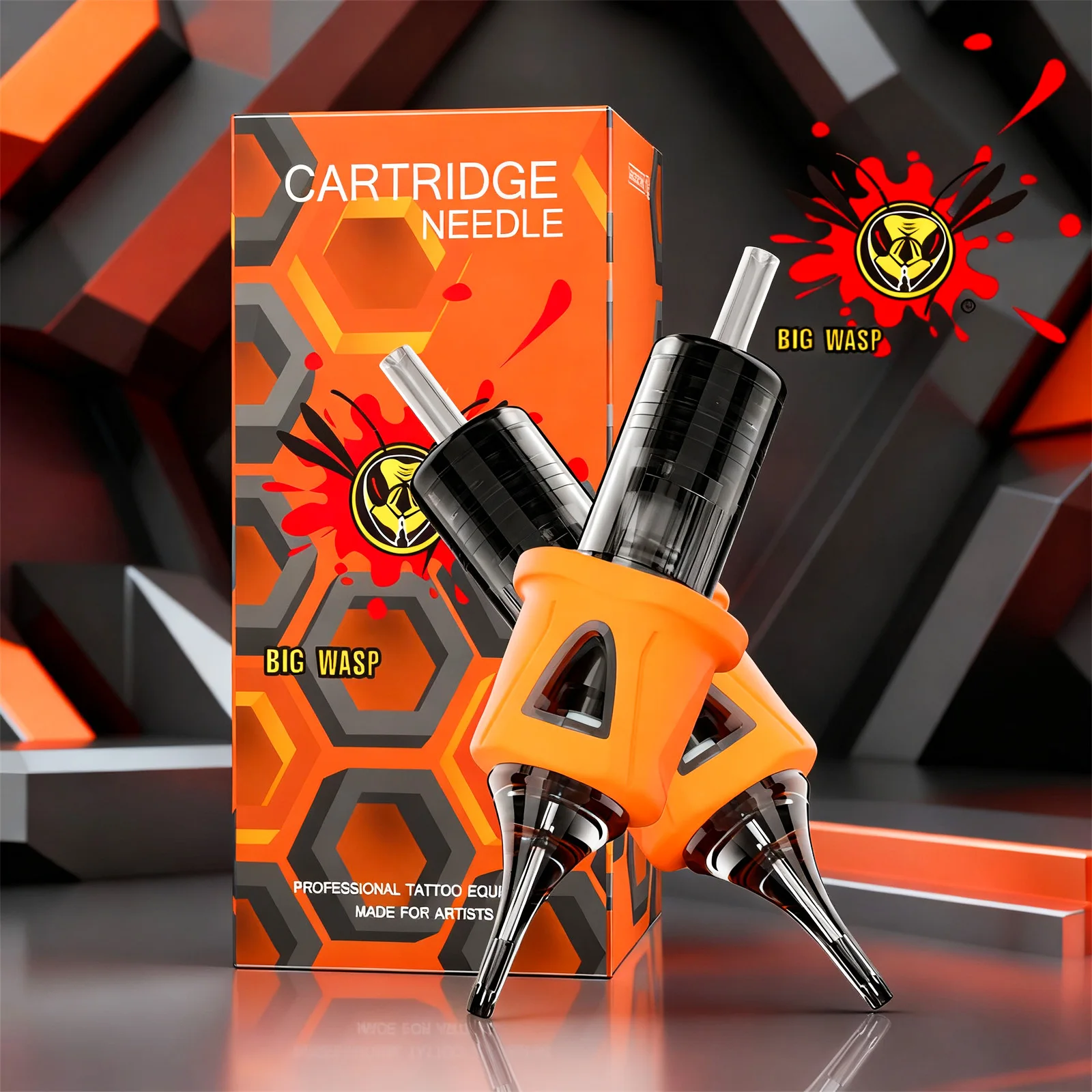 

BIGWASP 20 шт. иглы для тату-картриджей RL/RS/M1/RM # 10=0,3 мм # Профессиональная стерилизованная безопасная игла 0,35 мм для тату-машины