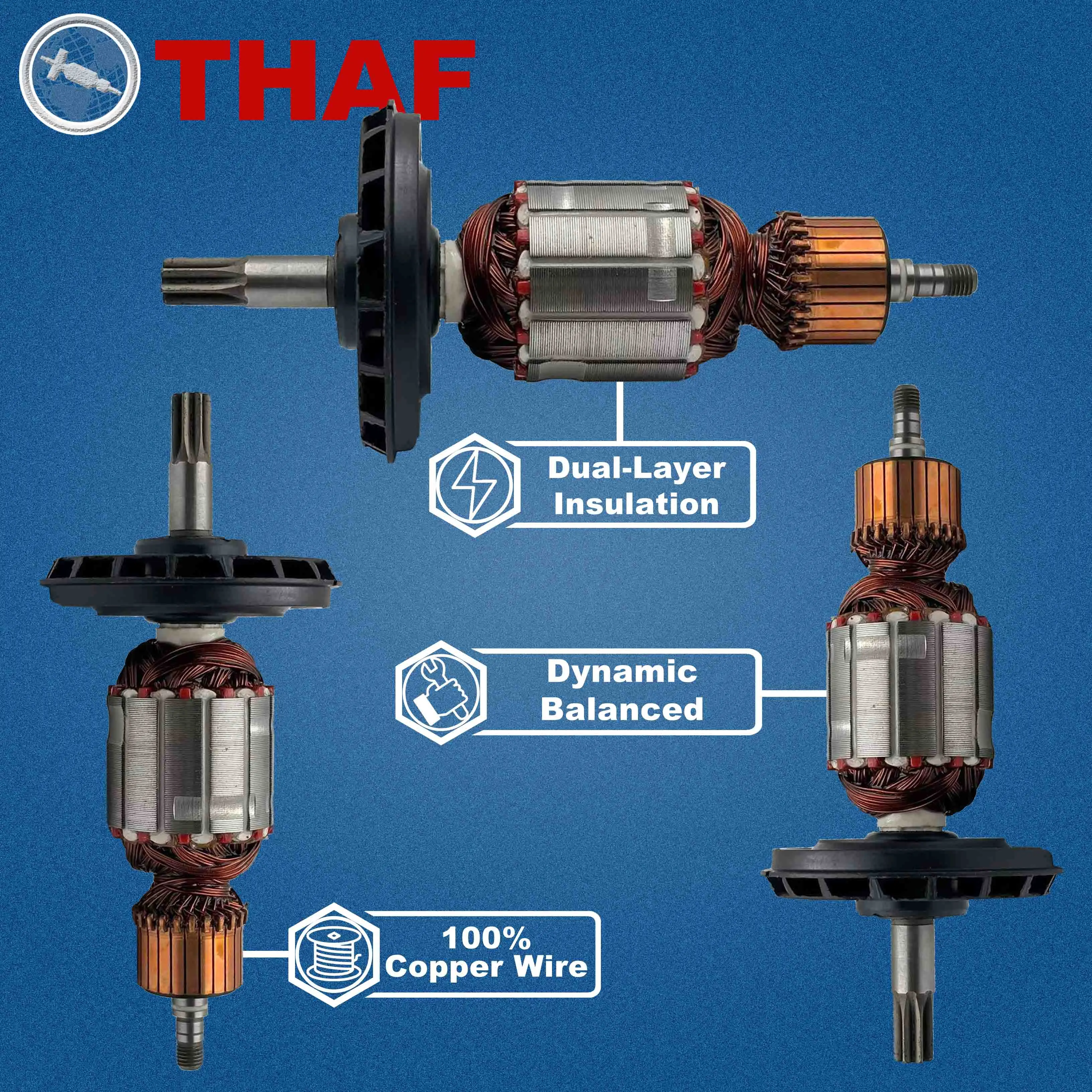 AC220V-240V Inducido Reemplazar Para BOSCH Martillo Perforador GBH5-40 GBH5-40DE GBH5-40DCE GSH5E GSH5CE (110V available）