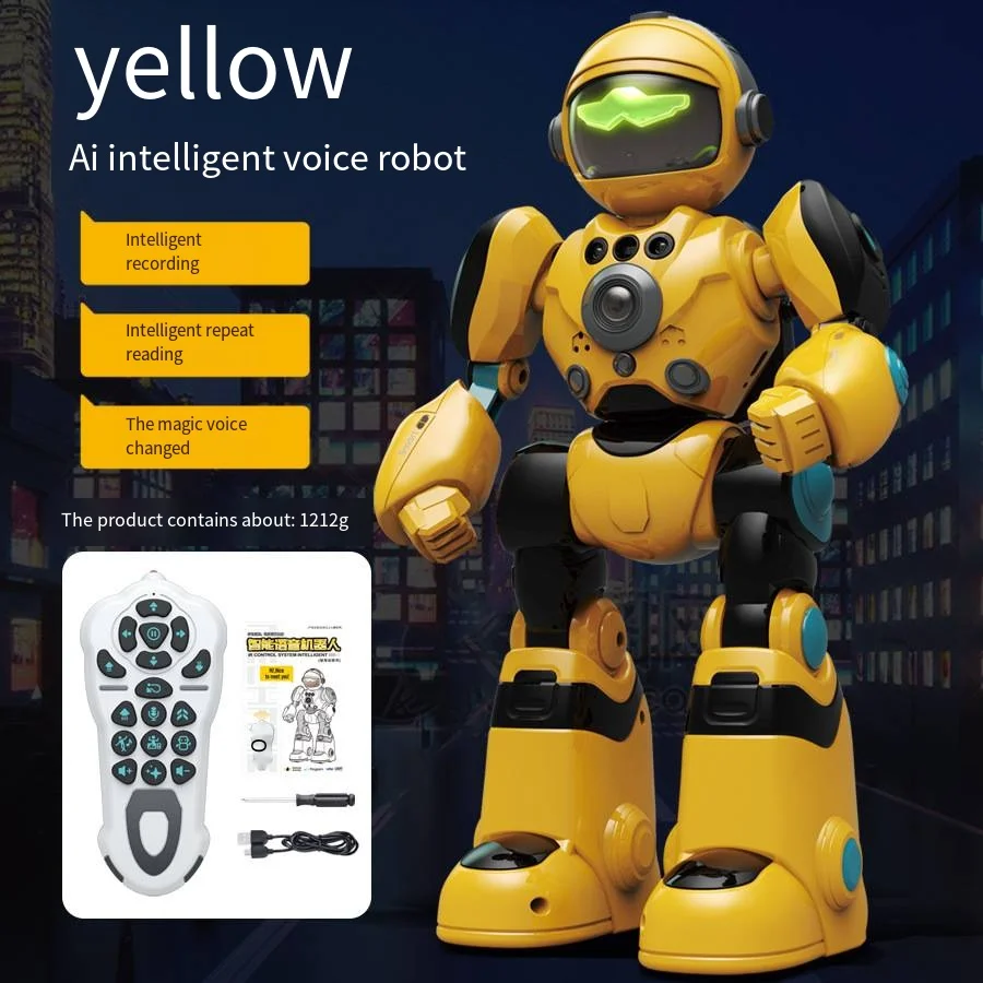 Boy Toy Intelligent Voice Robot Remote Control Programming Gesture Sensing Sound And light dancing electric toy birthday gift