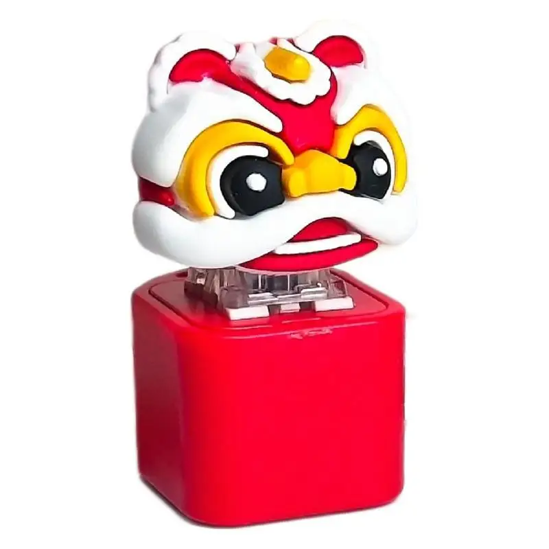 Novo botão chaveiro som e luz dos desenhos animados pingente alívio do estresse brinquedos saco chaveiro bonito luminoso brinquedo de descompressão