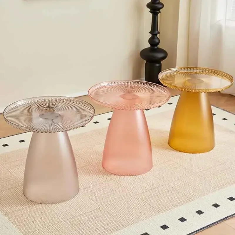 

l Прозрачный журнальный столик для дома, гостиной, дивана, приставной столик, прикроватная тумбочка для спальни, креативный круглый стол для хранения