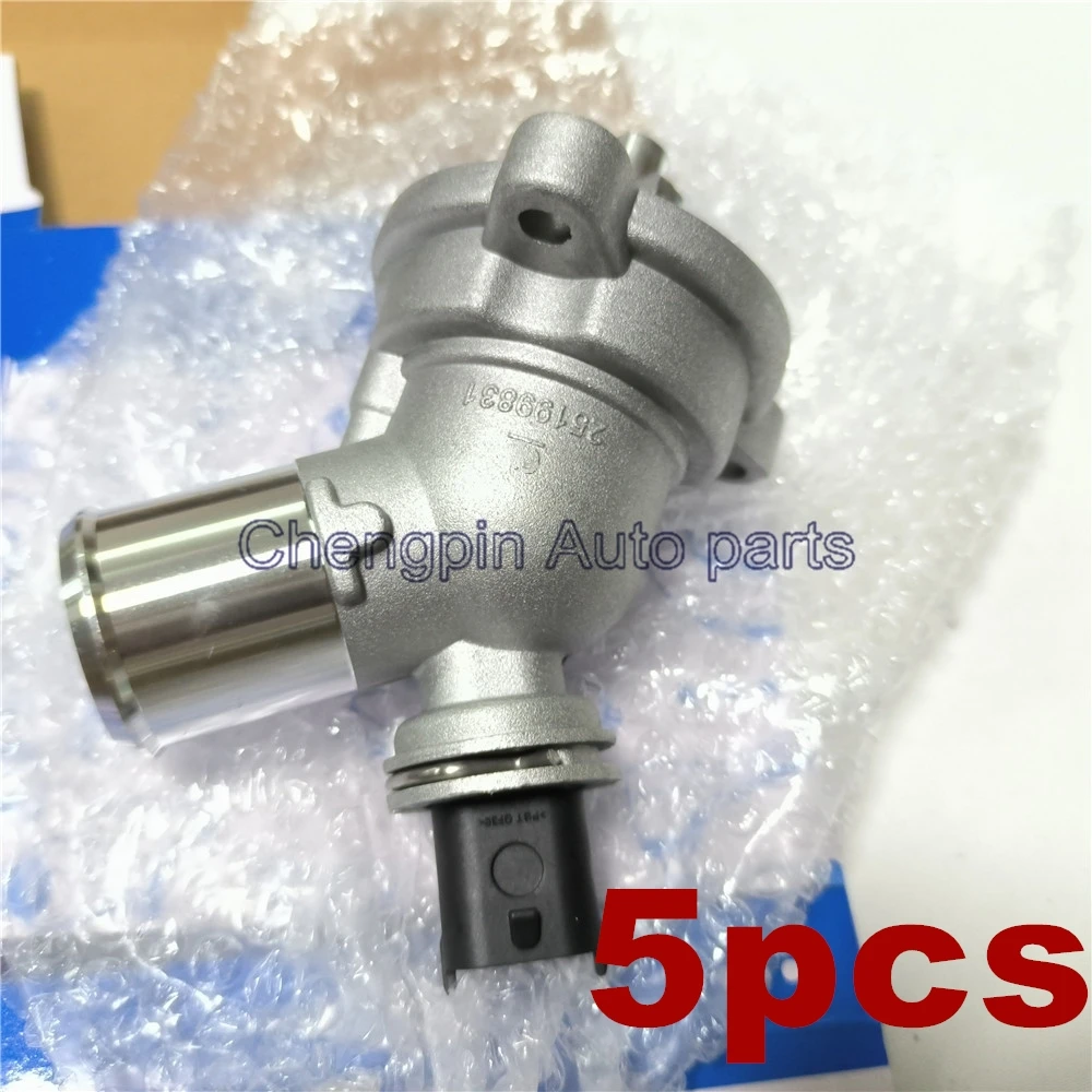 5X オリジナルエンジン冷却サーモスタットアセンブリ OEM # 25199831 96988257 25192923 シボレースパーク M300 1.2L 2013-2015 用