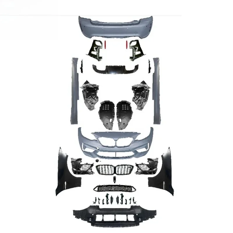 High Quality Wide Style Body Kit Front Rear Bumper Side Skirt Grille Seri F F Upgr To F Mc